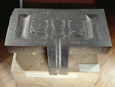 Votivtabel over Hor-ir-aa, Saite (basalt) af Late Period Egyptian