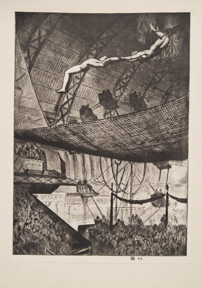 Akrobater, pub. 1925. af Laura Knight