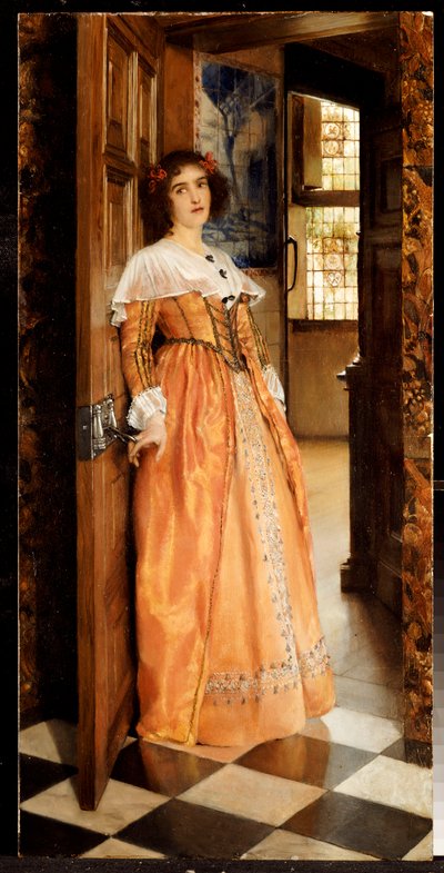 Ved døråbningen, ca. 1898 af Laura Theresa Alma Tadema