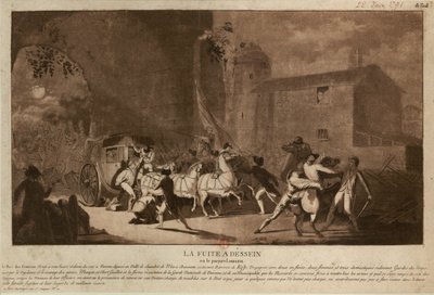 Flugten til Varennes Flyvningen til Varennes, 1791. af Laurent Guyot