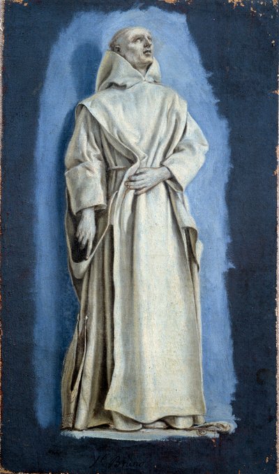 Saint Bruno Maleri på lærred af Laurent de La Hyre (1606-1656) 1600-tallets søn. 0,37 x 0,21 m Paris. Louvre-museet af Laurent de la Hyre