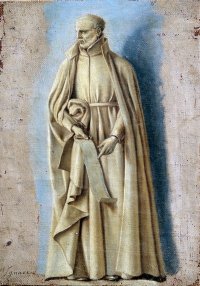 Saint Ignace holder en rulle indeholdende reglerne for hans orden Maleri med camaieu på lærred af Laurent de La Hyre (1606-1656) 1600-tallets søn. 0,33 x 0,23 m Paris. Louvre-museet af Laurent de la Hyre