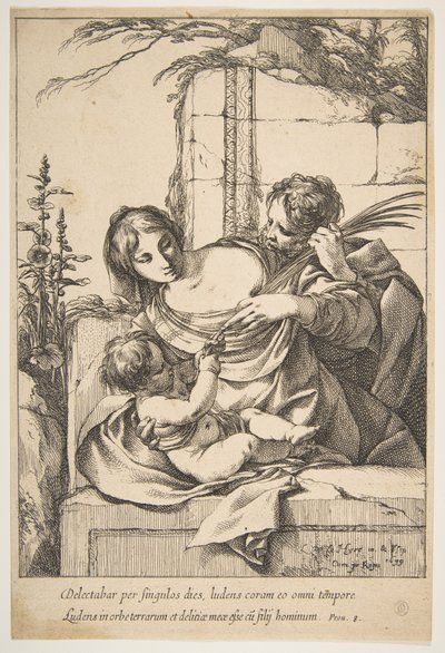 Hellig familie med palme, 1639. af Laurent de la Hyre