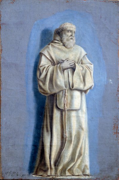 Saint Francois de Paule (1416-1507), grundlægger af Minimesordenen Maleri med camaieu på lærred af Laurent de La Hyre (1606-1656) 1600-tallet søn. 0,36 x 0,23 m Paris. Louvre-museet af Laurent de la Hyre