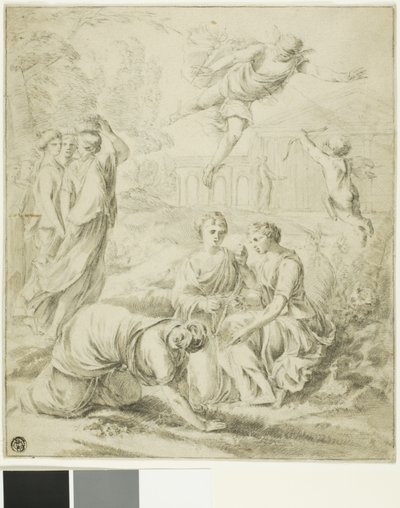 Studie for Merkur og Herse af Laurent de la Hyre