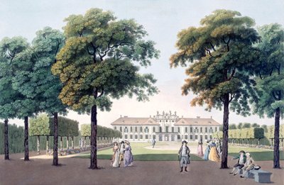 Udsigt over Chateau of Pleasure i Hetzendorf, Wien, 1790