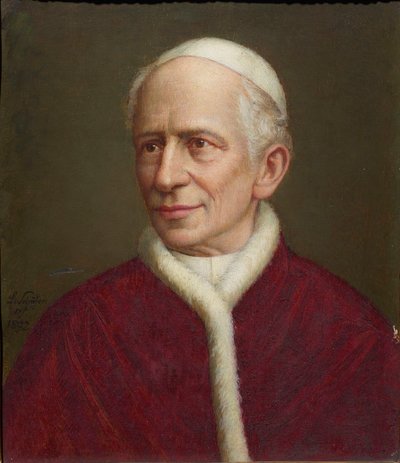 Portræt af paven Leo XIII 1810-1903, 1892. af Laurenz Schäfer