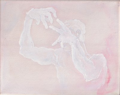 Skulpturel, 2025 (akryl på lærred) af Laurie Michaels