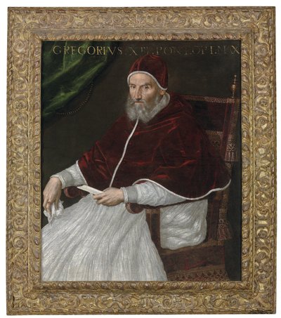 Portræt af pave Gregor XIII, trekvart-længde, siddende af Lavinia Fontana