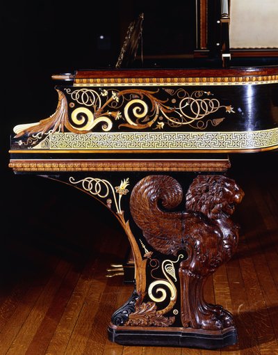 En meget vigtig pianoforte designet af Sir Lawrence Alma-Tadema, handling af Steinway New York. Bygget i 1887, 1887 af Lawrence Alma Tadema