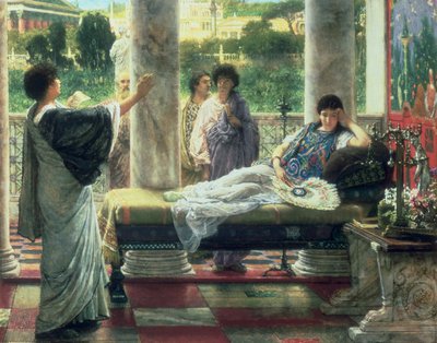Catullus læser sine digte i Lesbias hus, 1870 af Lawrence Alma Tadema