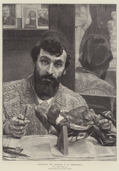 Portræt af Signor G B Amendola af Lawrence Alma Tadema