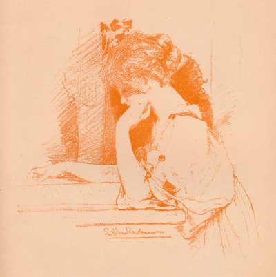 Skitse af en pige, c1885, 1896 af Lawrence Alma Tadema
