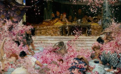 Studie til The Roses of Heliogabalus, ca. 1888 (olie på lærred) af Lawrence Alma Tadema