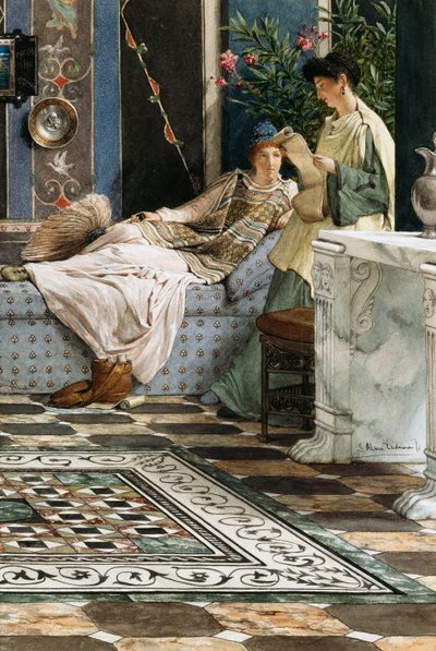 Brevet fra en fraværende, 1871 af Lawrence Alma Tadema