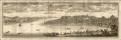 1711 illustration - Udsigt til den store serrail i Konstantinopel af Le Blond