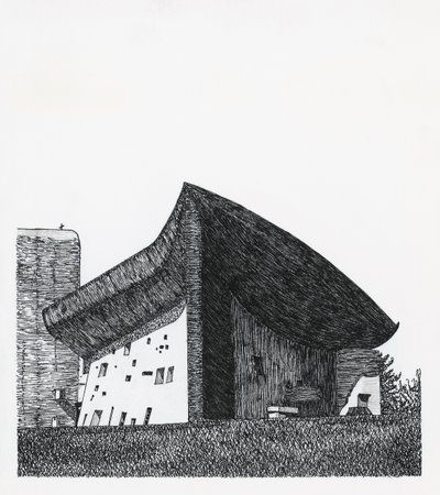 Kapellet Notre Dame du Haut i Ronchamp af Le Corbusier (1887 1965)