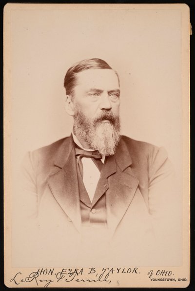 Portræt af Ezra Booth Taylor 1823-1912, før 1896. af Le Roy and Terrill