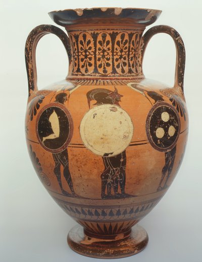 Sort-figur amfora, 515-490 f.Kr. (keramik) af Leagros Group