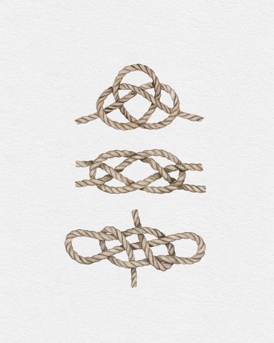 Sailor Knots, ca. 2019 (blandede medier) af Leah Straatsma