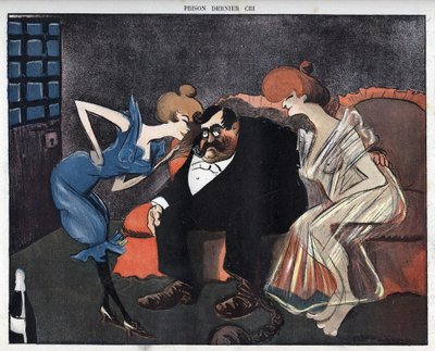 Sidste råb fængsel - Humbert blev lovet for min strejfet, i forbindelse med affæren med bankmand Marie Alexandre Boulaine, offentliggjort i Le Rire, 6. december af Leal de Camara