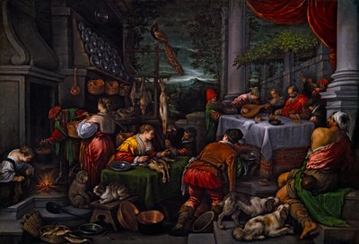 Lazarus og Dives, ca. 1570 (olie på lærred) af Leandro Bassano