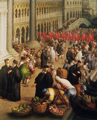 Riva degli Schiavoni, Venedig af Leandro da Ponte Bassano