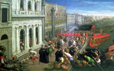 Riva degli Schiavoni, Venedig af Leandro da Ponte Bassano