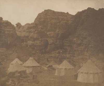 Ekspeditionslejr, Petra, 1852. af Leavitt Hunt.