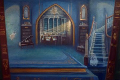 Enchanted Library, 2024 (olie på lærred) af Lee Campbell