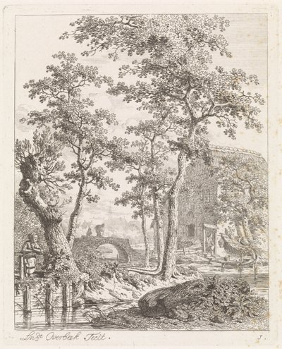 Gård på vandet Landskaber med figurer (serietitel) af Leendert Overbeek