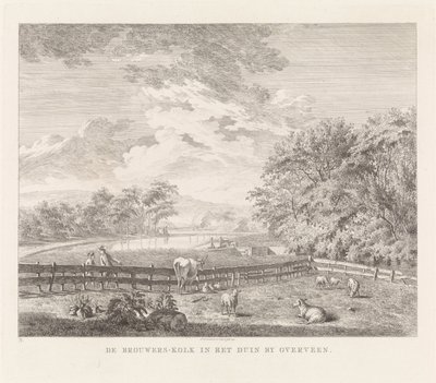 Bryggerikammer ved Overveen De Brouwers-Kolk i klitterne af Overveen (titel på objekt) Seværdigheder i nærheden af ​​Haarlem (serietitel) af Leendert Overbeek