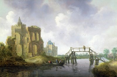 Broen ved Heemstede, uden for Haarlem af Leendert or Leonard Knijff