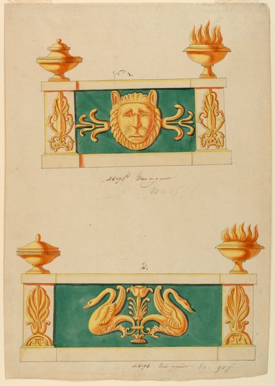 Design til to strygejern af Lefebure Manufactory