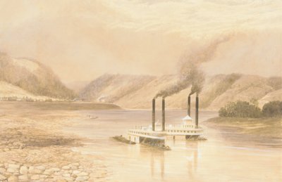 Ohio-floden nær Wheeling, West Virginia, 1859-60. af Lefevre James Cranstone