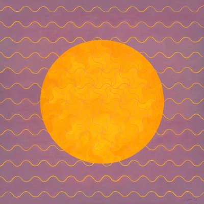 Summer Sunrise, 2022 (akryl på lærred) af Leigh Glover
