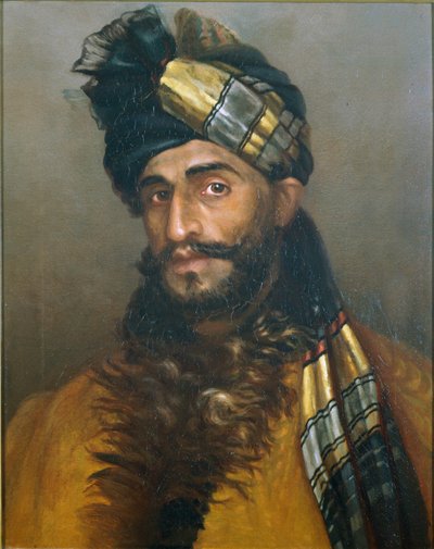 Pathan sowar, 25th Cavalry (Frontier Force), ca. 1908 (olie på lærred) af Leila K. Williamson