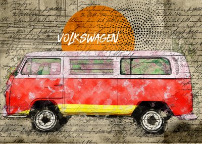 Retro-autocamper af Lembayung senja studio [Vintage Poster]