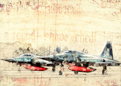 Vintage-kampfly af Lembayung senja studio [Vintage Poster]