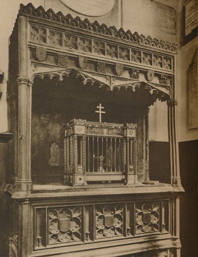 Altid-brændende lampe til vedligeholdelse af Toc H i Allhallows, Barking, c1935. af Lemere