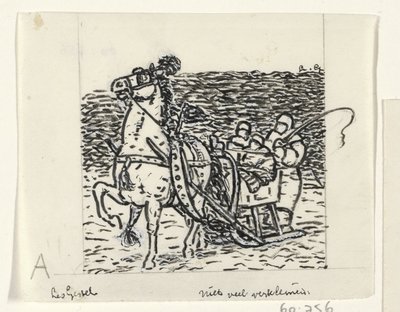 Kane trukket af en hest af Leo Gestel (signed by artist)