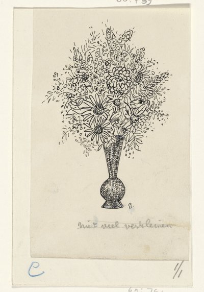 blomster vase af Leo Gestel (signed by artist)