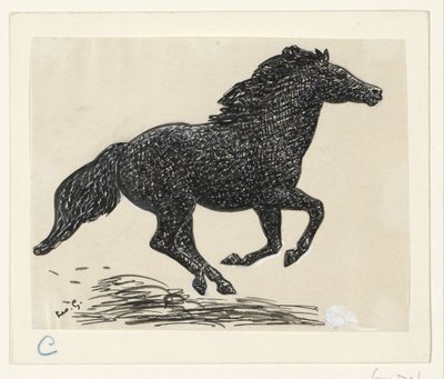 Galoperende hest af Leo Gestel (signed by artist)