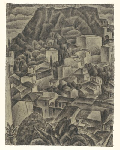 Italiensk bjerglandsby af Leo Gestel (signed by artist)