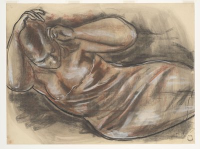 Liggende nøgen (original titel) af Leo Gestel (signed by artist)
