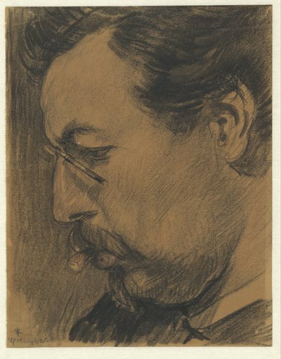 Portræt af Leendert Adriaan Schilt af Leo Gestel (signed by artist)