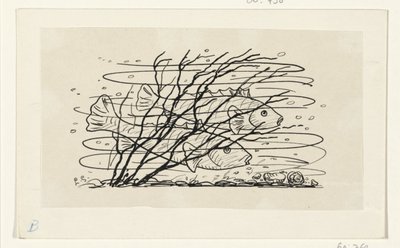 To fisk i vandet af Leo Gestel (signed by artist)