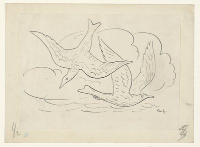 to fugle af Leo Gestel (signed by artist)