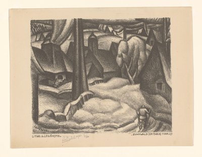 Zinnwald (Ertsgebergte) (original titel på objekt) af Leo Gestel (signed by artist)