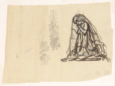 Bedende pige og ornament af Leo Gestel